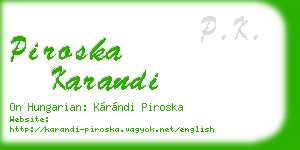 piroska karandi business card